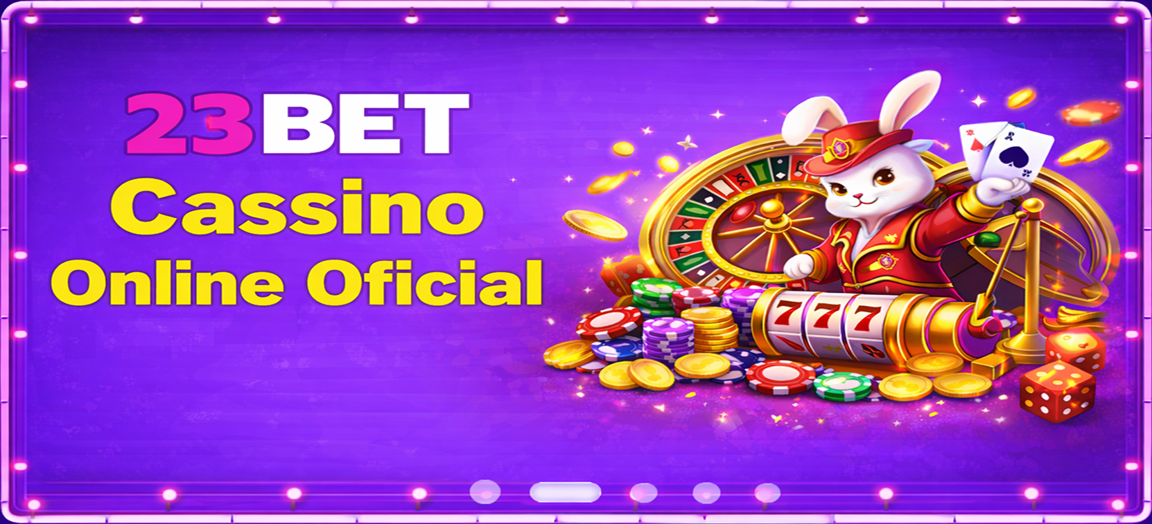 Banner da 23bet cassino online oficial apresentando a plataforma de apostas 23bet com comunicação visual promocional do site