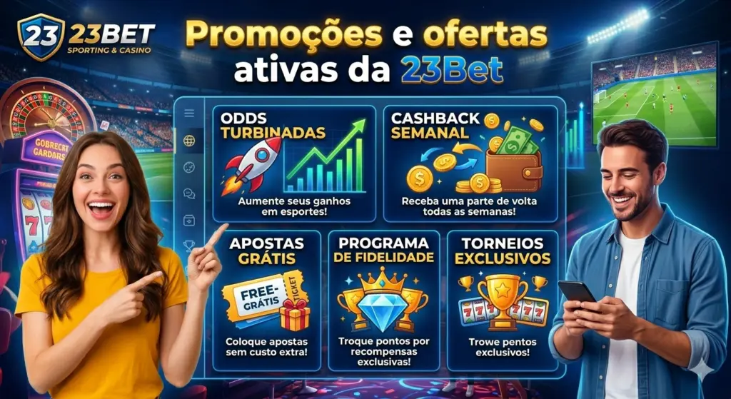 Promoções e ofertas ativas da 23Bet